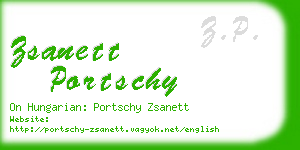 zsanett portschy business card